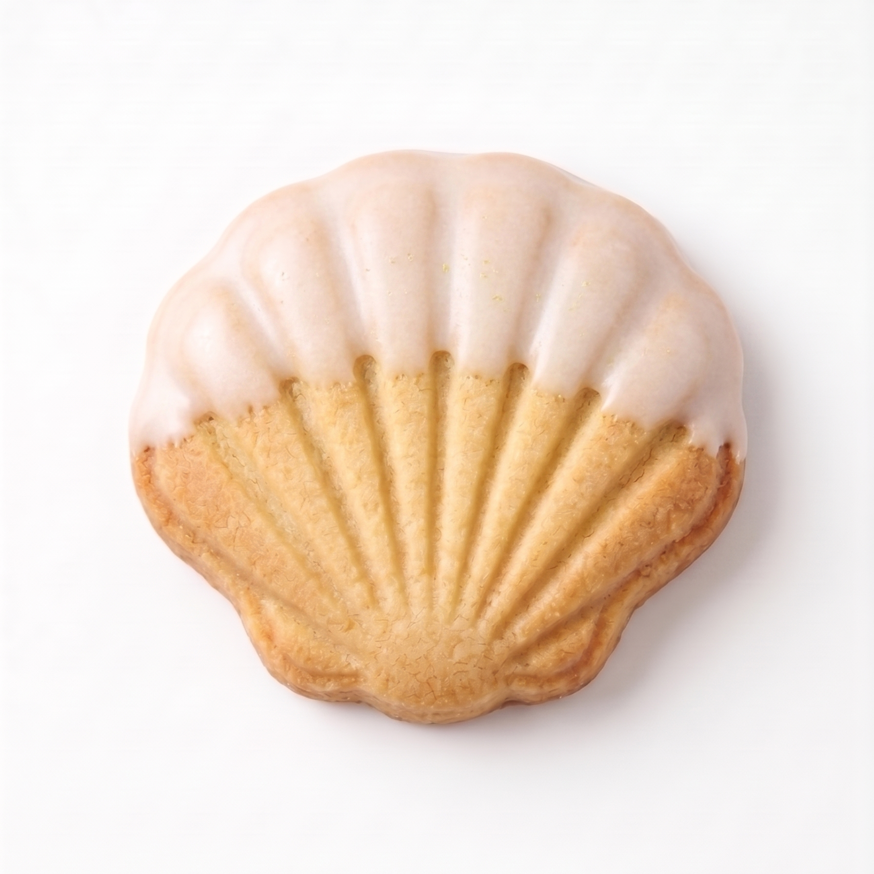 Lemon Glaze scallop-shell shaped shortbread with light lemon glaze